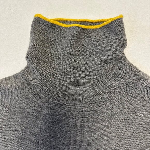 Ines De La Fressange UNIQLO 100% Wool Turtleneck Sweater Women Size Small Gray - Picture 4 of 10